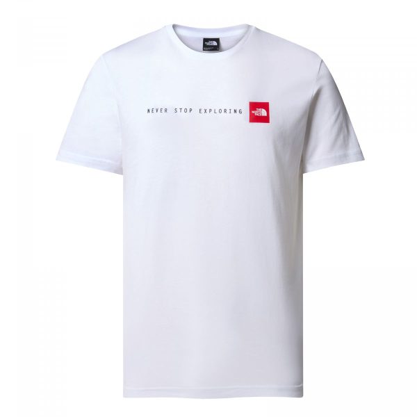 The North Face Never Stop Exploring Men Lifestyle T-Shirt White/Black/Red