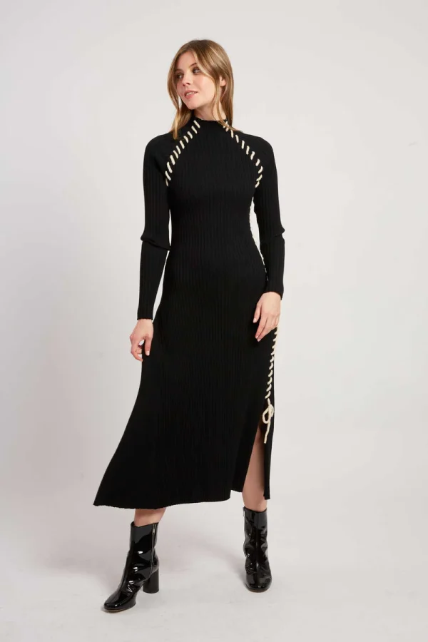 René-Derhy JET-SET long knit dress