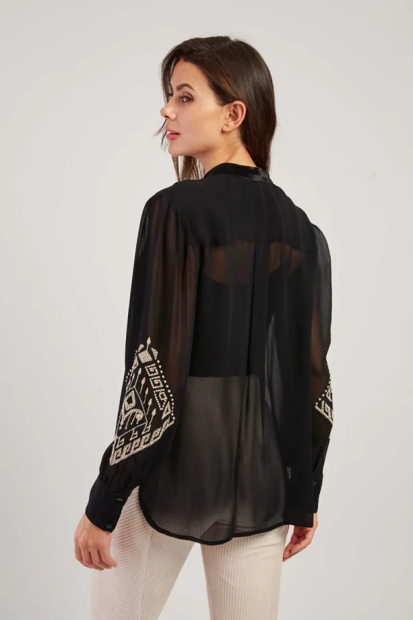 René-Derhy HARPER long sleeve embroidered blouse - Image 2