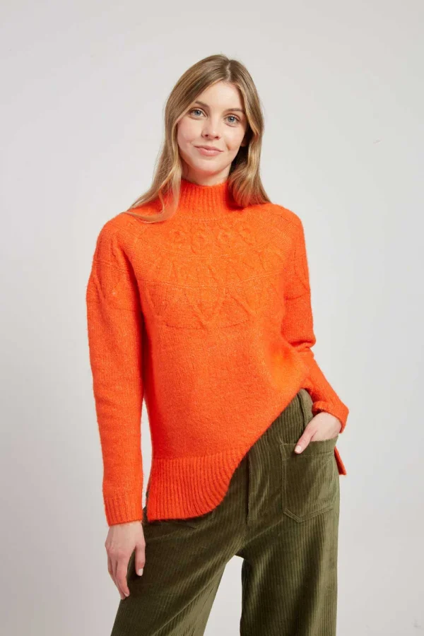 René-Derhy CARAMEL high neck knitted sweater