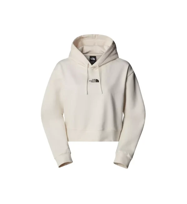 The North Face Essential Crop Women Lifestyle Hoody White Dune