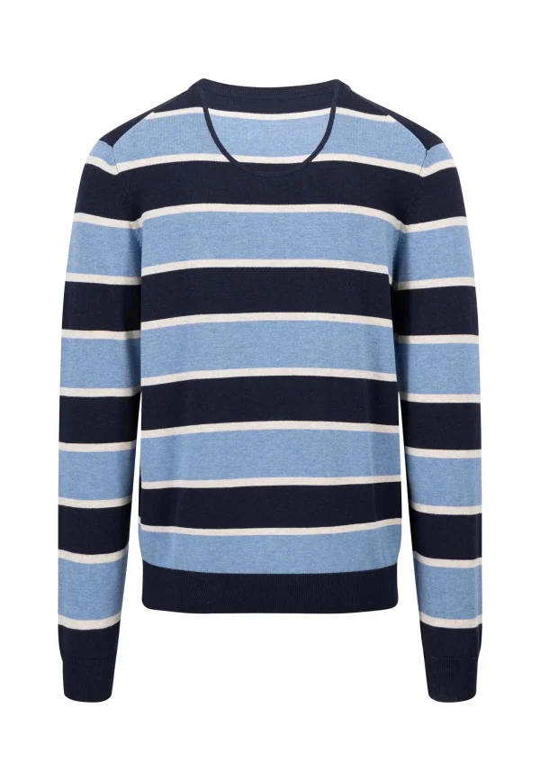 Fynch-Hatton Striped cotton sweater with a circular neckline - Image 2