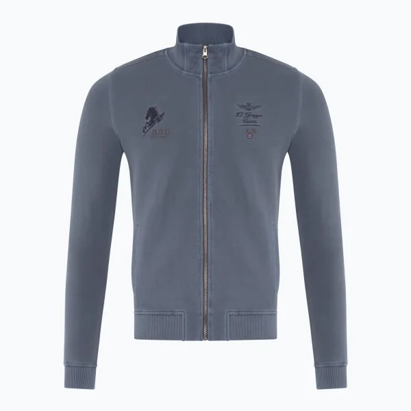 Aeronautica Militare Vintage effect full-zip sweatshirt