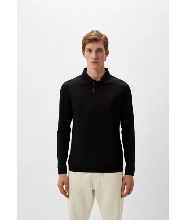 KARL LAGERFELD Men's Black Polo LS - Image 3