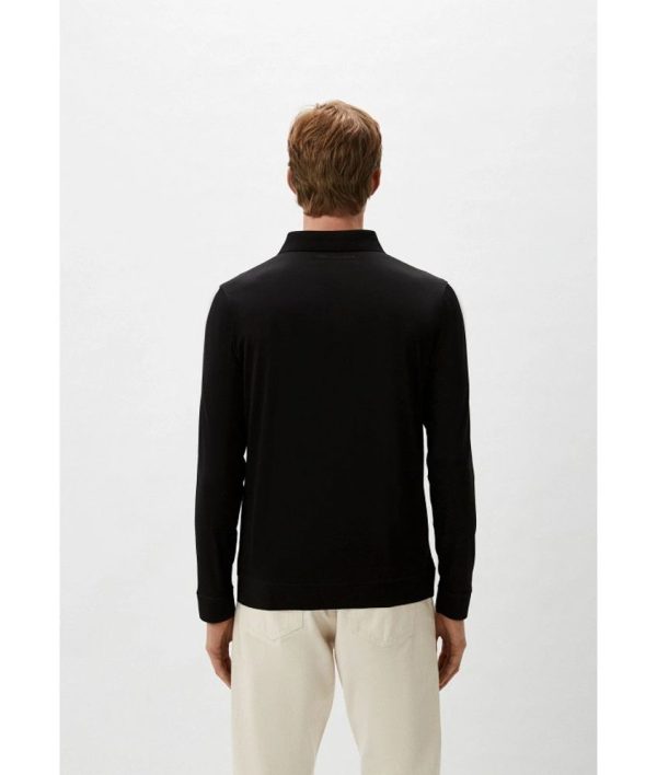 KARL LAGERFELD Men's Black Polo LS - Image 2