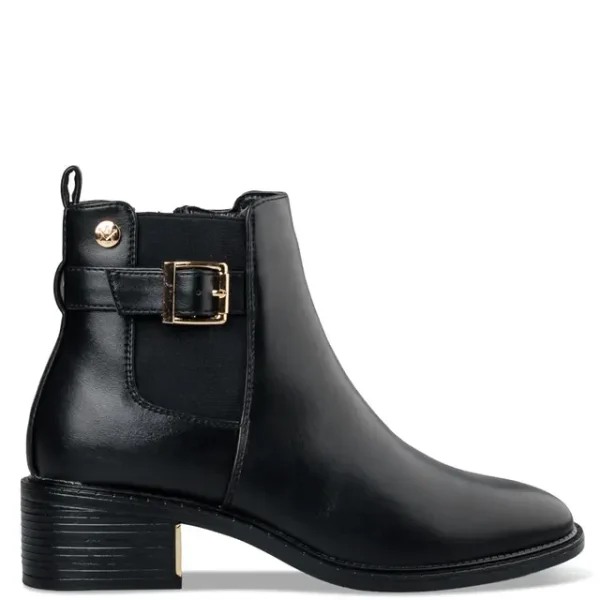 Envie BUCKLE STRAP MID-HEEL BOOTS