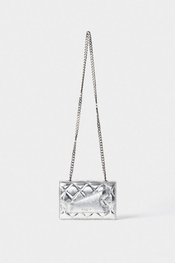 Gaëlle Paris Mini Clutch Bag With Glove Silver