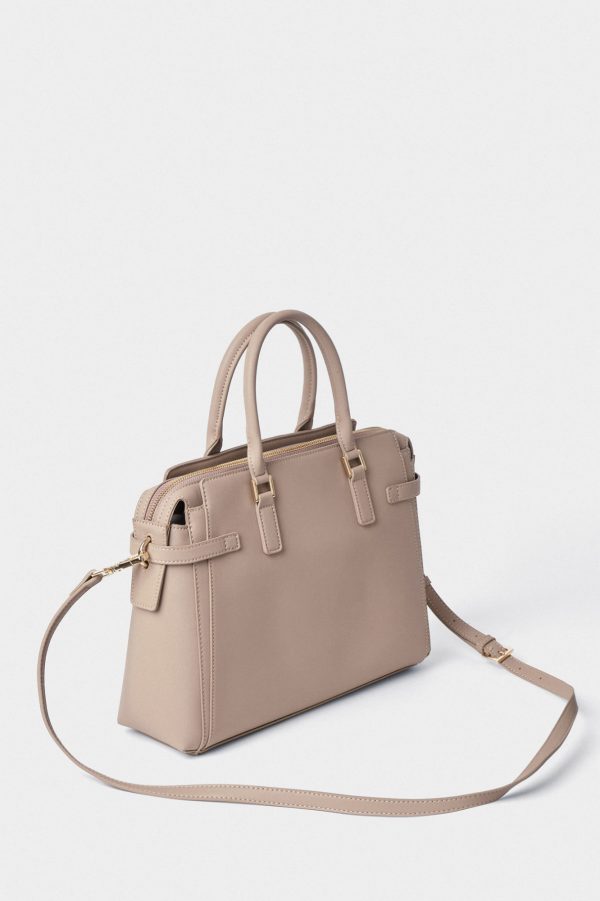 Gaëlle Paris Maxi Shoulder Strap In Saffiano Faux Leather Camel - Image 3