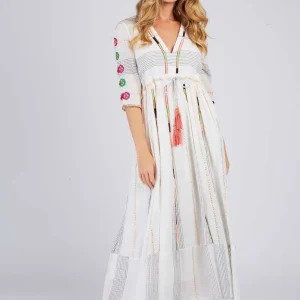 René-Derhy CAMILLE embroidered long dress